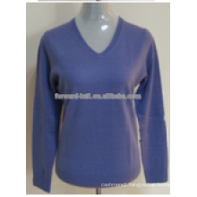 2014 hot blue color contrast cashmere christmas pullover